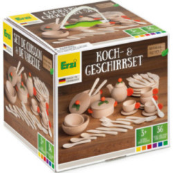 Koch- und Geschirrset natur - 21,4 cm