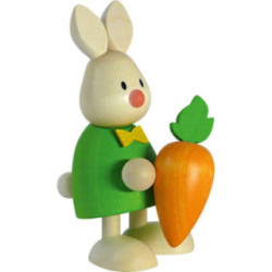Bunny Max with Large Carrot - 9 cm / 3.5 inch