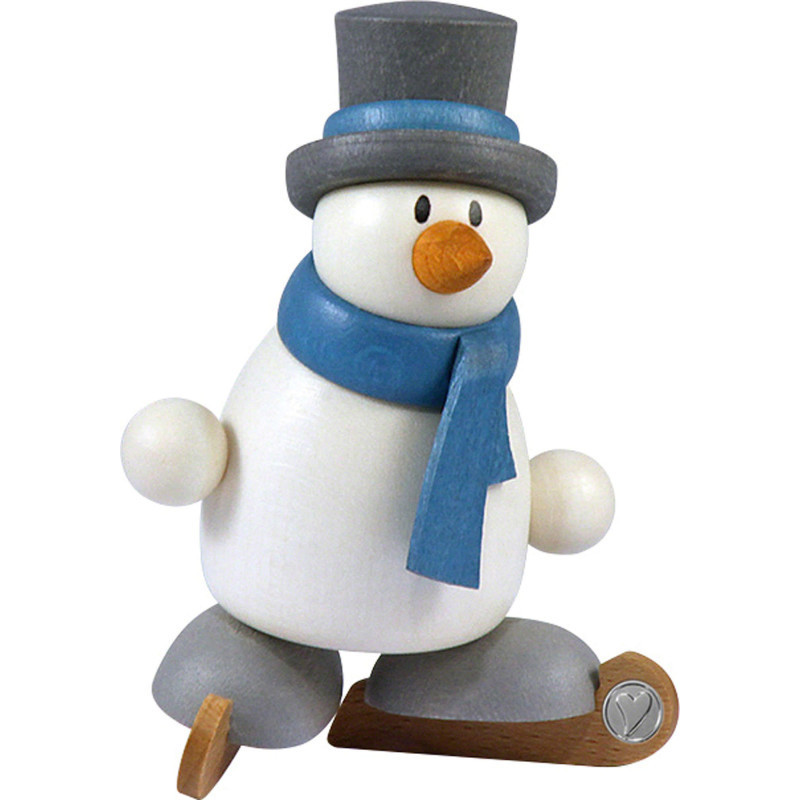 Schneemann Otto mit Schlittschuh - 8 cm