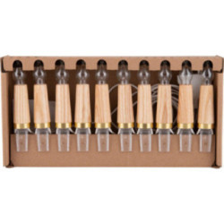 NARVA Candle Arch chain with 10 Wood Shaft Bulbs - Ash