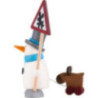 Schneemann Fritz mit Elch - 9 cm