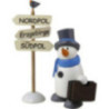 Schneemann Fritz mit Koffer - 8 cm