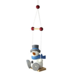 Schneemann Otto auf Schaukel - 9 cm