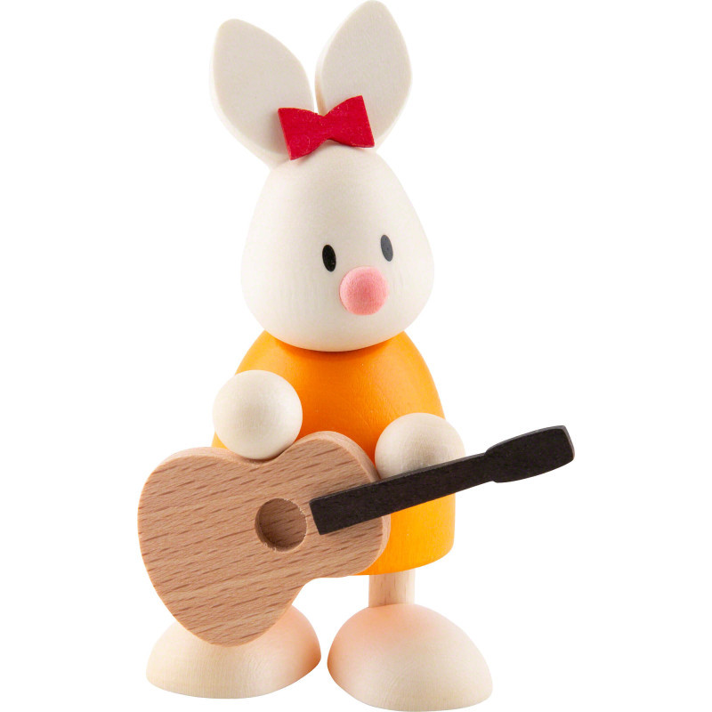 Bunny Emma with Guitar - 9 cm / 3.5 inch