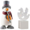 Schneemann Fritz mit Eisskulptur - 8 cm