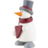 Schneemann Fritz mit Herz - 9 cm