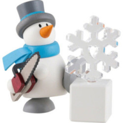 Snow Man Otto with Ice Sculpture - 6 cm / 2.4 inch