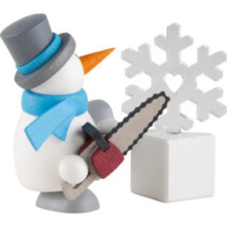 Snow Man Otto with Ice Sculpture - 6 cm / 2.4 inch
