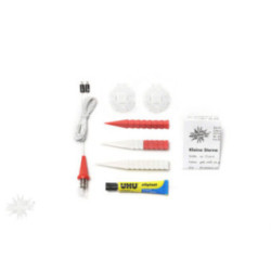 Herrnhuter Moravian Star DIY Kit A1b White/Red Plastic - 13 cm/5.1 inch