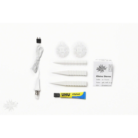 Herrnhuter Moravian Star DIY Kit A1b White Plastic - 13 cm/5.1 inch