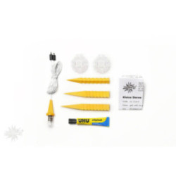 Herrnhuter Moravian Star DIY Kit A1b Yellow Plastic - 13 cm/5.1 inch
