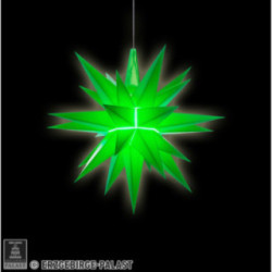 Herrnhuter Moravian Star A1e Green Plastic - 13 cm/5.1 inch
