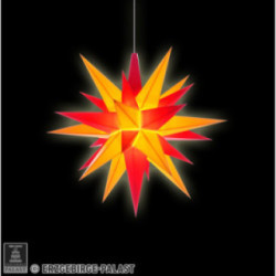 Herrnhuter Moravian Star A1e Yellow/Red Plastic - 13 cm/5.1 inch