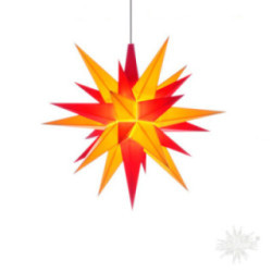 Herrnhuter Moravian Star A1e Yellow/Red Plastic - 13 cm/5.1 inch