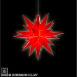Herrnhuter Moravian Star A1e Red Plastic - 13 cm/5.1 inch