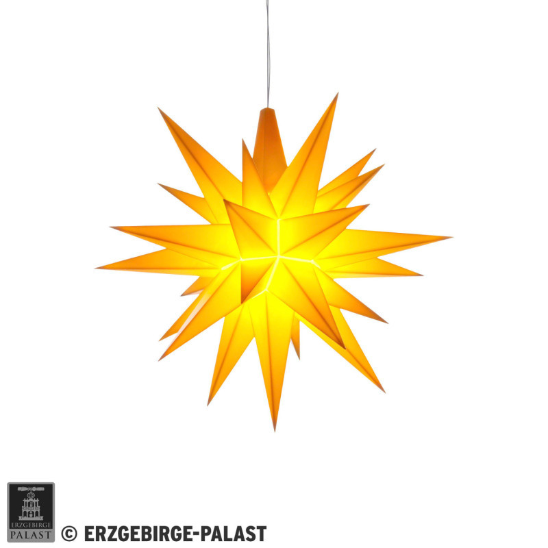 Herrnhuter Moravian Star A1e Yellow Plastic - 13 cm/5.1 inch