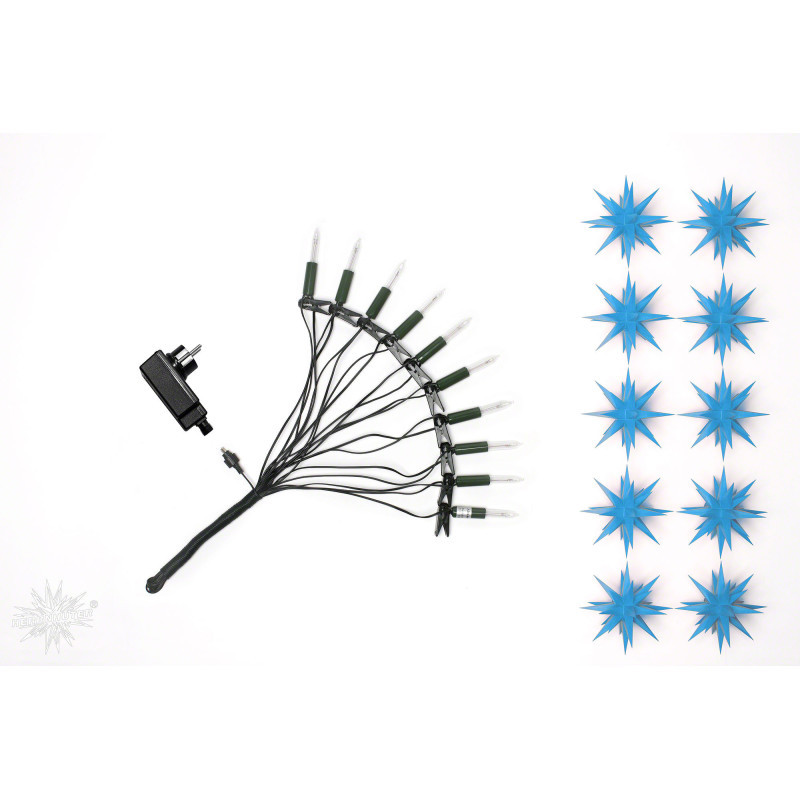 Herrnhuter Moravian Star Chain A1s Blue Plastic - 14m/15yard