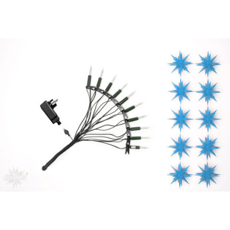 Herrnhuter Moravian Star Chain A1s Blue Plastic - 14m/15yard