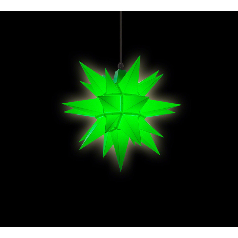 Herrnhuter Moravian Star A4 Green Plastic - 40cm/16 inch