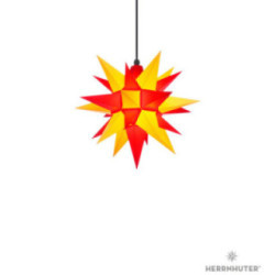 Herrnhuter Moravian Star A4 Yellow/Red Plastic - 40cm/16 inch