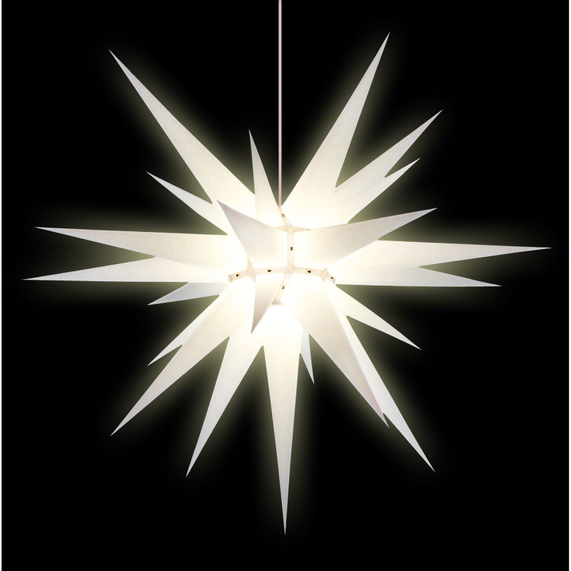Herrnhuter Moravian Star I8 White Paper - 80cm/31 inch