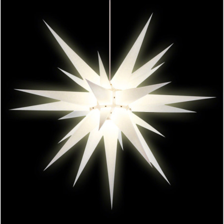 Herrnhuter Moravian Star I8 White Paper - 80cm/31 inch
