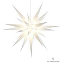 Herrnhuter Moravian Star I8 White Paper - 80cm/31 inch