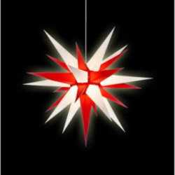 Herrnhuter Moravian Star I7 White/Red Paper - 70 cm / 27.6 inch