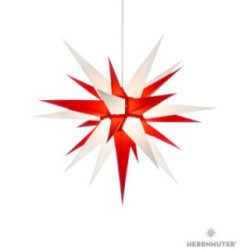 Herrnhuter Moravian Star I7 White/Red Paper - 70 cm / 27.6 inch