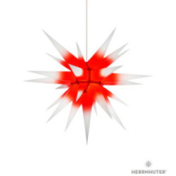 Herrnhuter Moravian Star I7 White with Red Core Paper - 70 cm / 27.6 inch