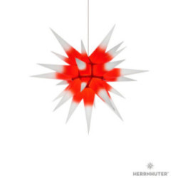 Herrnhuter Stern I6 weiß/roter Kern Papier - 60 cm
