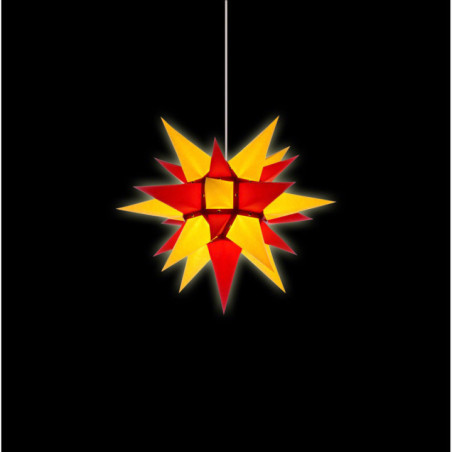Herrnhuter Stern I4 gelb/rot Papier - 40 cm