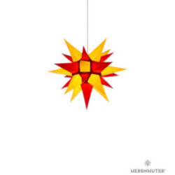 Herrnhuter Moravian Star I4 Yellow/Red Paper - 40 cm / 15.7 inch