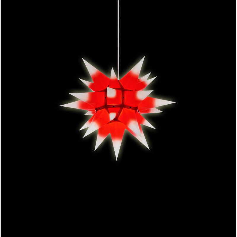 Herrnhuter Stern I4 weiß/roter Kern Papier - 40 cm