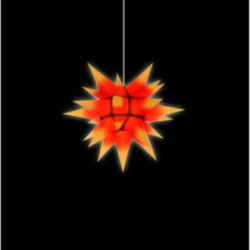 Herrnhuter Moravian Star I4 Yellow with Red Core Paper - 40 cm / 15.7 inch