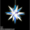 Herrnhuter Stern A1e weiß/blau Kunststoff - 13 cm