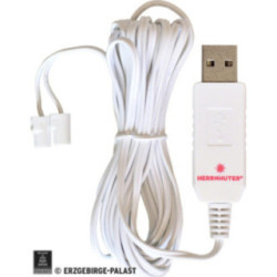 Kabel für USB-Steckernetzteil, 2,5 m weiß