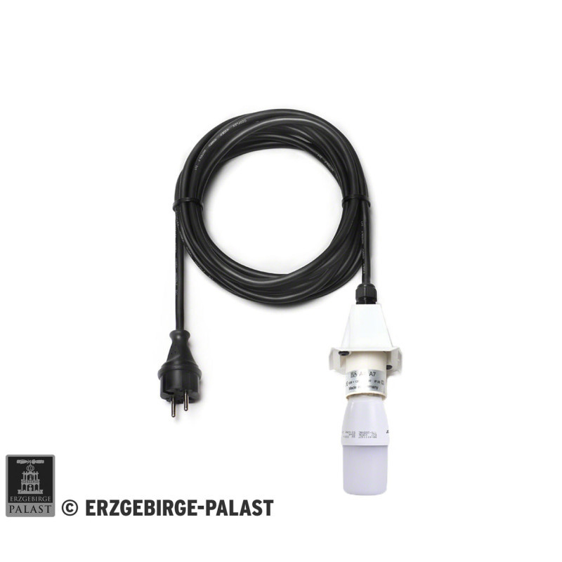 Kabel für Aussenstern 29-00-A4 und 29-00-A7, 5 m schwarz, LED, Deckel weiß