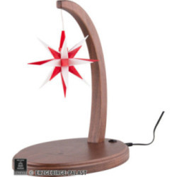 Sternenbogen nussbaum mit A1e weiß-rot - 29 cm