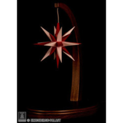 Sternenbogen nussbaum mit A1e weiß-rot - 29 cm