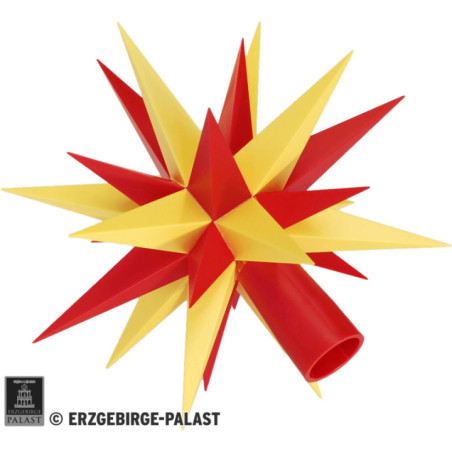 Ersatzstern für Sternenkette A1s gelb/rot Kunststoff - 13 cm