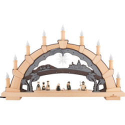 Herrnhuter Candle Arch - With Mini-Star - 65x40 cm / 25.6x15.7 inch