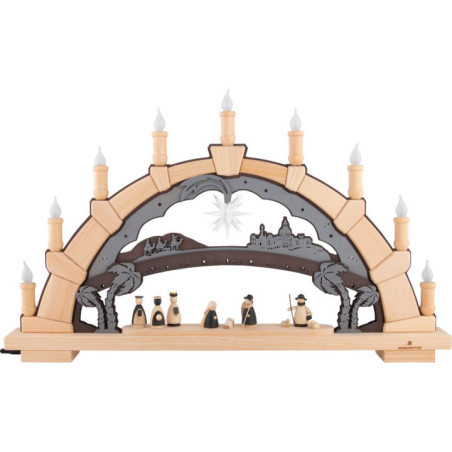Herrnhuter Candle Arch - With Mini-Star - 65x40 cm / 25.6x15.7 inch