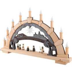 Herrnhuter Candle Arch - With Mini-Star - 65x40 cm / 25.6x15.7 inch