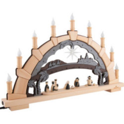 Herrnhuter Candle Arch - With Mini-Star - 65x40 cm / 25.6x15.7 inch