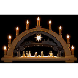 Herrnhuter Candle Arch - With Mini-Star - 65x40 cm / 25.6x15.7 inch