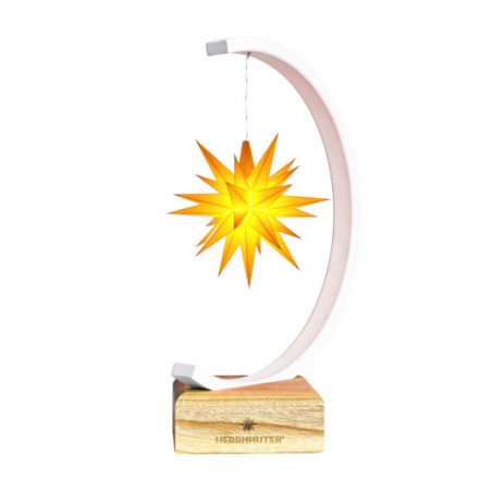 Metal Star Arch White-Glitter with A1e Yellow - 27,5 cm / 10.8 inch
