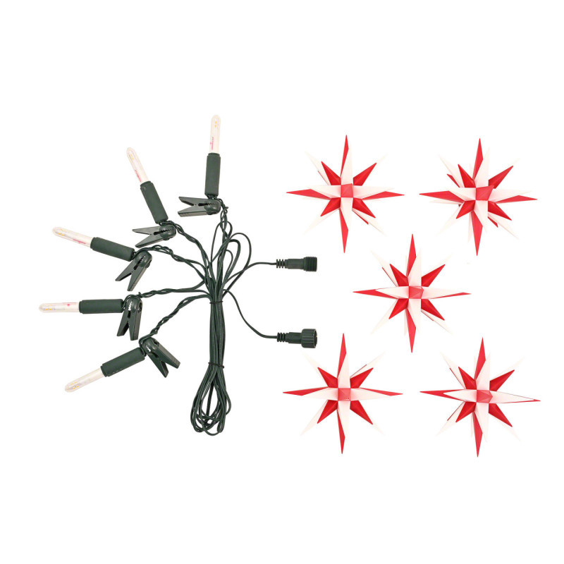 Extension Set for Herrnhuter Moravian Star Chain A1s White/Red Plastic