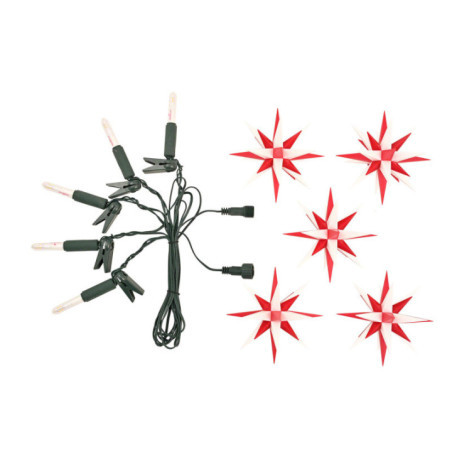 Extension Set for Herrnhuter Moravian Star Chain A1s White/Red Plastic