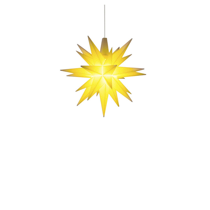 Herrnhuter Moravian Star Miniature Star Yellow Plastic - 8 cm / 3.1 inch